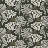 Wallpaper Dancing Leaves Wallpaper // Black 