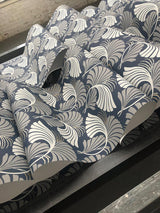 Wallpaper Dancing Leaves Wallpaper // Navy 