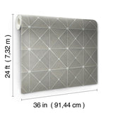 Wallpaper Dazzling Diamond Sisal Grasscloth Wallpaper // Grey 