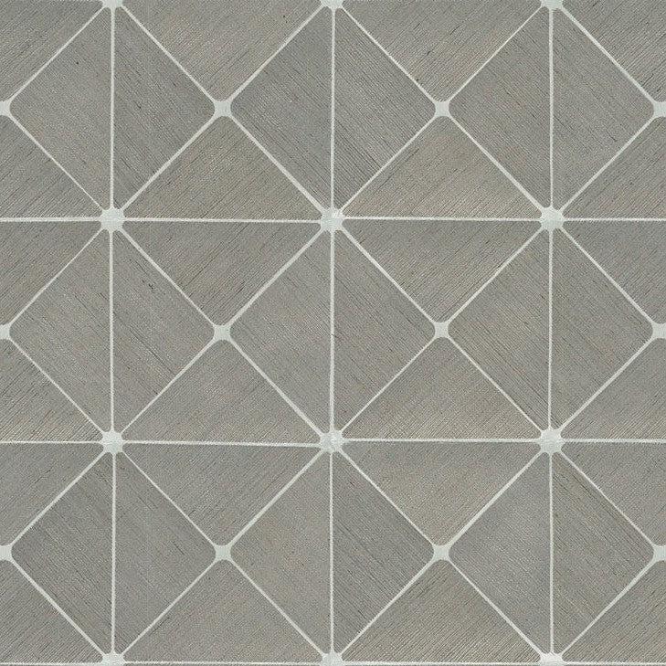 Wallpaper Dazzling Diamond Sisal Grasscloth Wallpaper Sample // Grey 8 x 10 