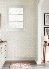 Wallpaper Dazzling Diamond Sisal Grasscloth Wallpaper // Silver 