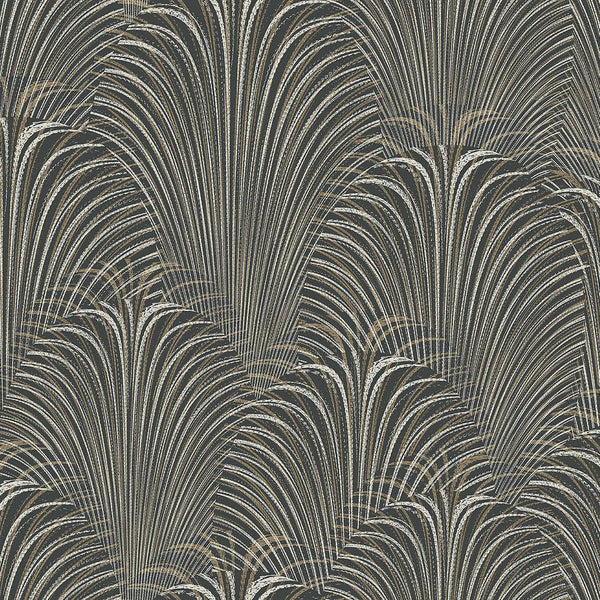 Wallpaper Deco Fountain Wallpaper // Black 