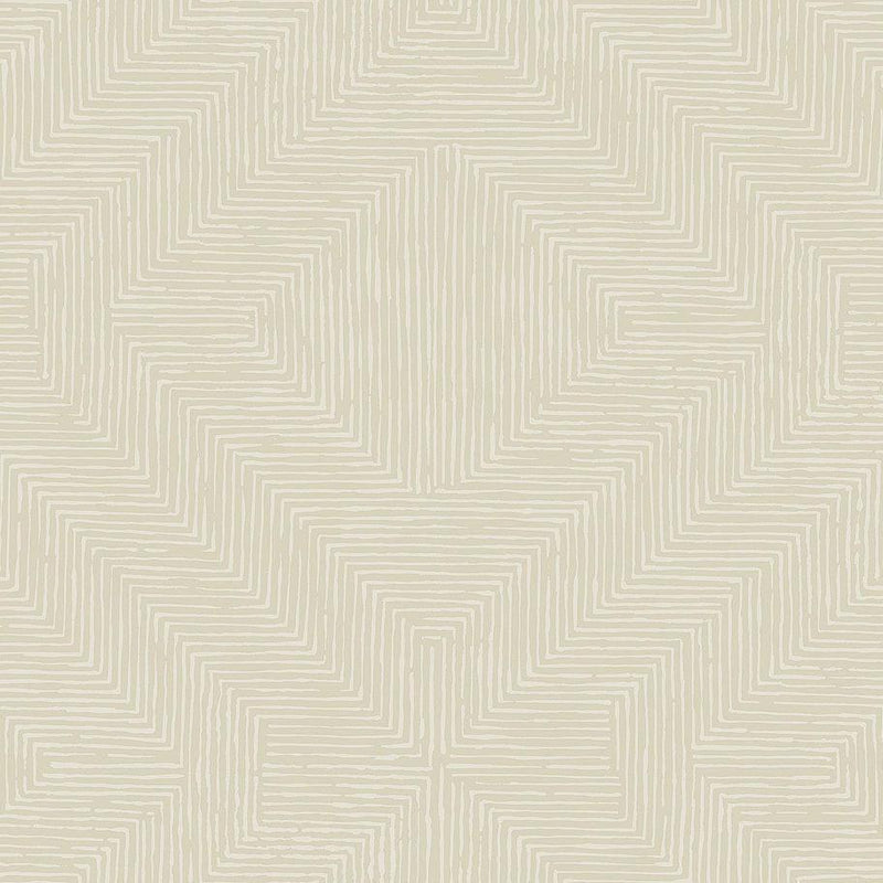 Wallpaper Diamond Channel Wallpaper Sample // Beige 8 x 10 