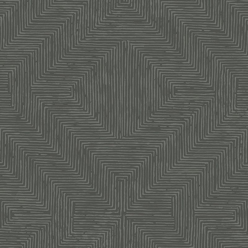 Wallpaper Diamond Channel Wallpaper Sample // Dark Grey 8 x 10 