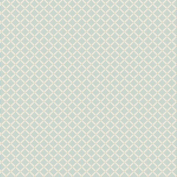 Wallpaper Diamond Gate Wallpaper // Blue & Taupe 