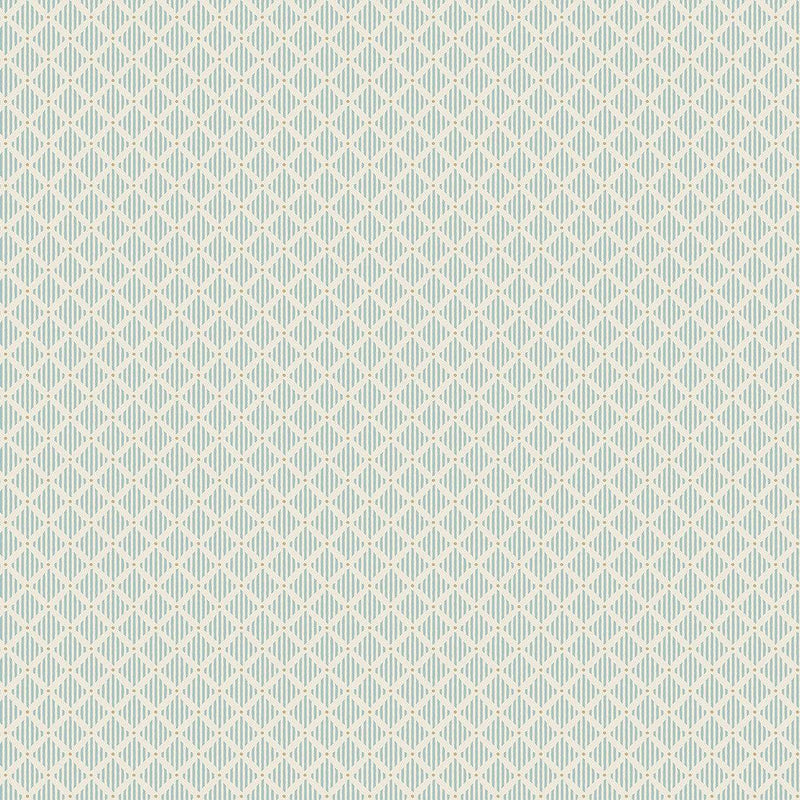 Wallpaper Diamond Gate Wallpaper // Blue & Taupe 