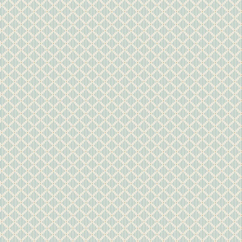 Wallpaper Diamond Gate Wallpaper Sample // Blue & Taupe 8 x 10 