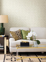 Wallpaper Diamond Macrame Peel & Stick Wallpaper // Beige 