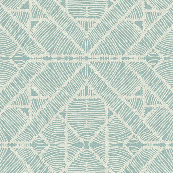 Wallpaper Diamond Macrame Wallpaper // Aqua 