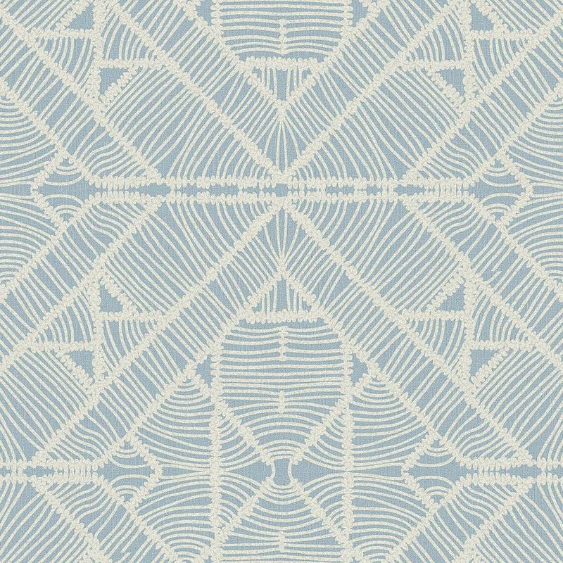 Wallpaper Diamond Macrame Wallpaper Sample // Blue 8 x 10 