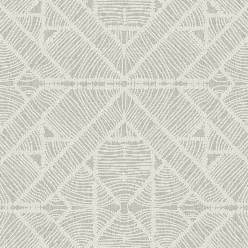 Wallpaper Diamond Macrame Wallpaper Sample // Grey 8 x 10 