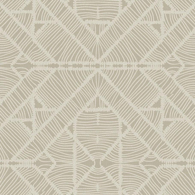 Wallpaper Diamond Macrame Wallpaper Sample // Taupe 8 x 10 
