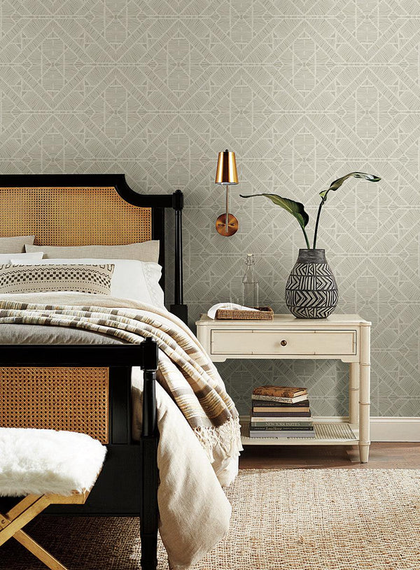 Wallpaper Diamond Macrame Wallpaper // Taupe 