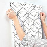 Wallpaper Diamond Shadow Wallpaper // White 