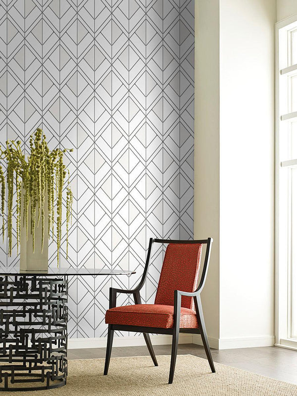 Wallpaper Diamond Shadow Wallpaper // White 