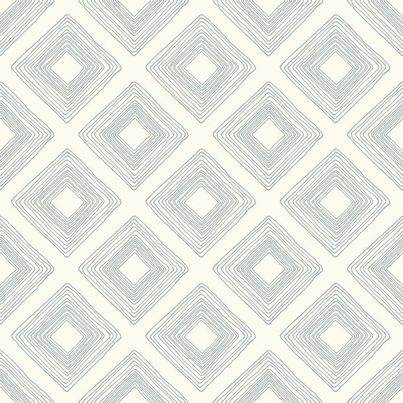 Wallpaper Diamond Sketch Wallpaper Sample // Eggshell 8 x 10 