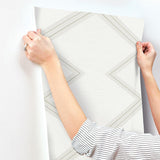 Wallpaper Diamond Twist Wallpaper // White & Cream 