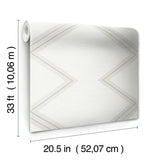 Wallpaper Diamond Twist Wallpaper // White & Cream 