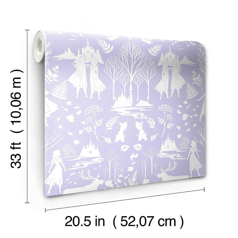 Wallpaper Disney Frozen 2 Nordic Wallpaper // Purple Glitter 