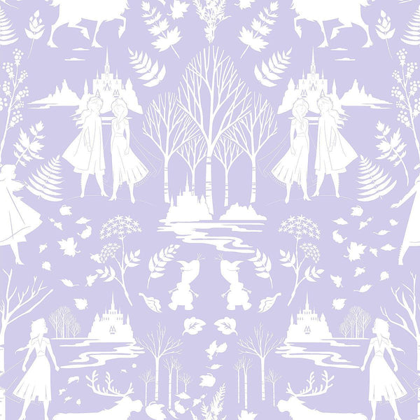 Wallpaper Disney Frozen 2 Nordic Wallpaper // Purple Glitter 