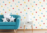 Wallpaper Disney Minnie Mouse Dots Wallpaper // Blue & Yellow 