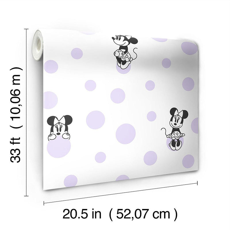 Wallpaper Disney Minnie Mouse Dots Wallpaper // Purple 