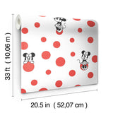 Wallpaper Disney Minnie Mouse Dots Wallpaper // Red 