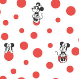 Wallpaper Disney Minnie Mouse Dots Wallpaper // Red 