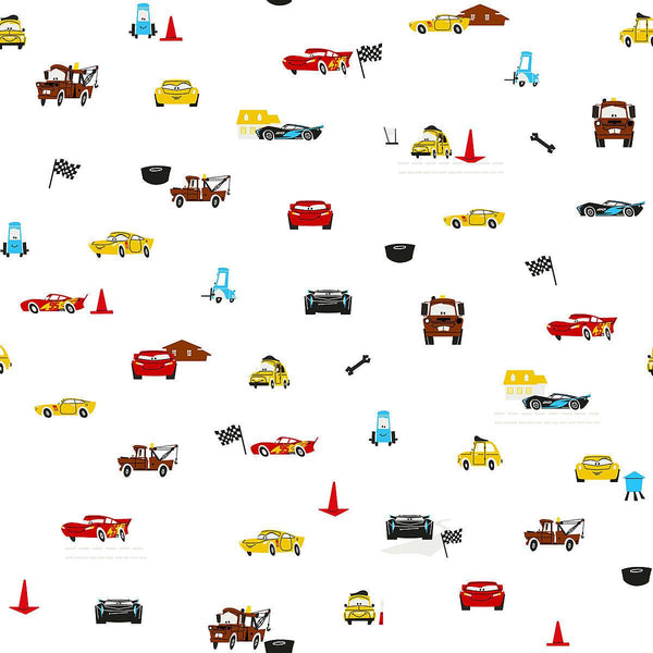 Wallpaper Disney & Pixar Cars Racing Spot Wallpaper // White 