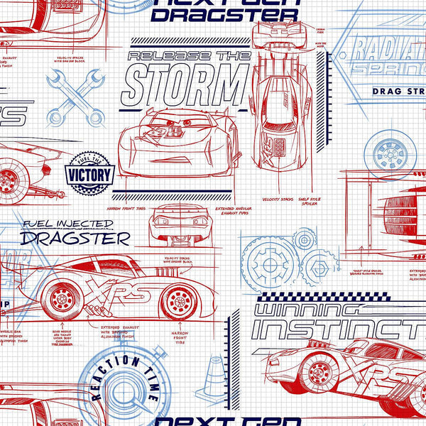 Wallpaper Disney & Pixar Cars Schematic Wallpaper // Red 