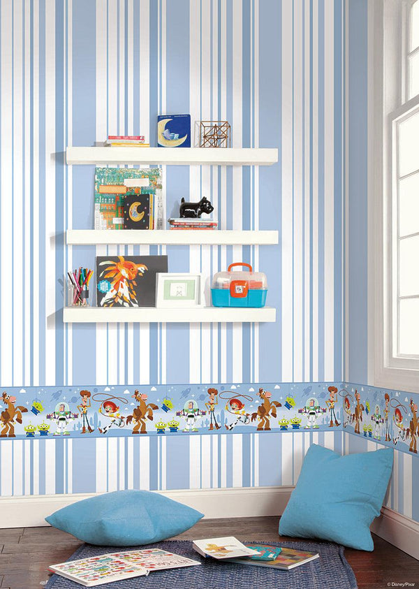 Wallpaper Disney & Pixar Toy Story 4 Owens Stripe Wallpaper // Blue 