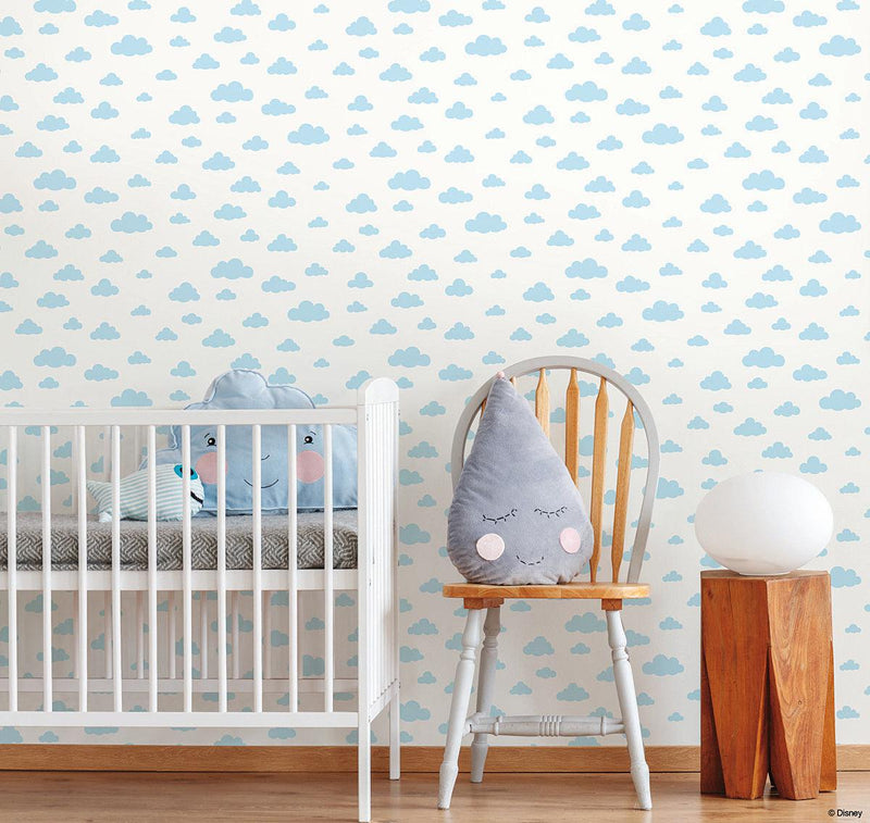 Wallpaper Disney Winnie the Pooh Cloud Wallpaper // Blue 