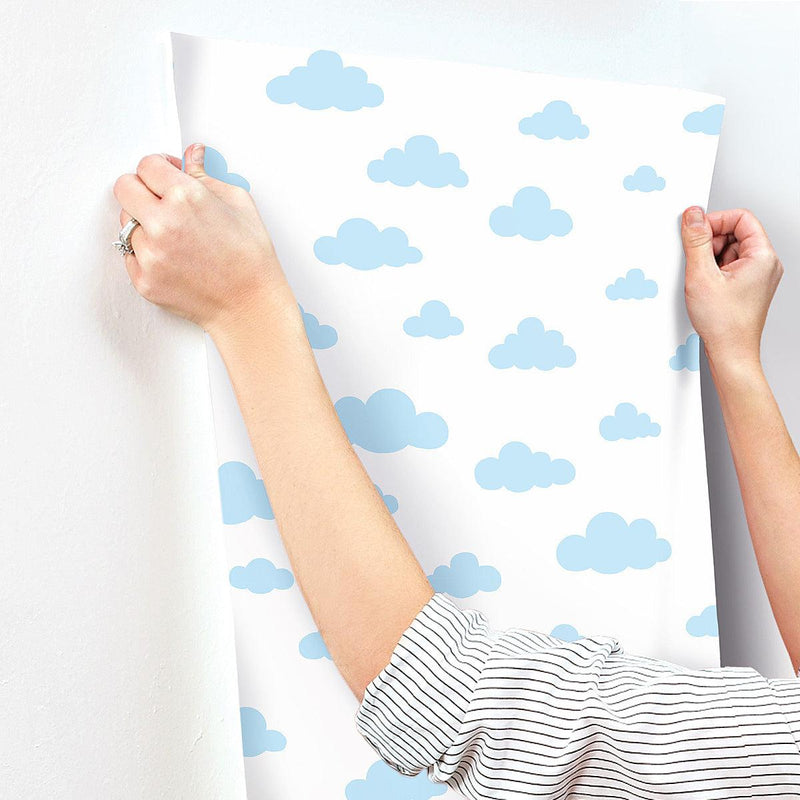 Wallpaper Disney Winnie the Pooh Cloud Wallpaper // Blue 