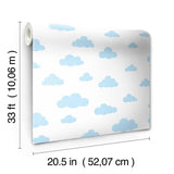 Wallpaper Disney Winnie the Pooh Cloud Wallpaper // Blue 