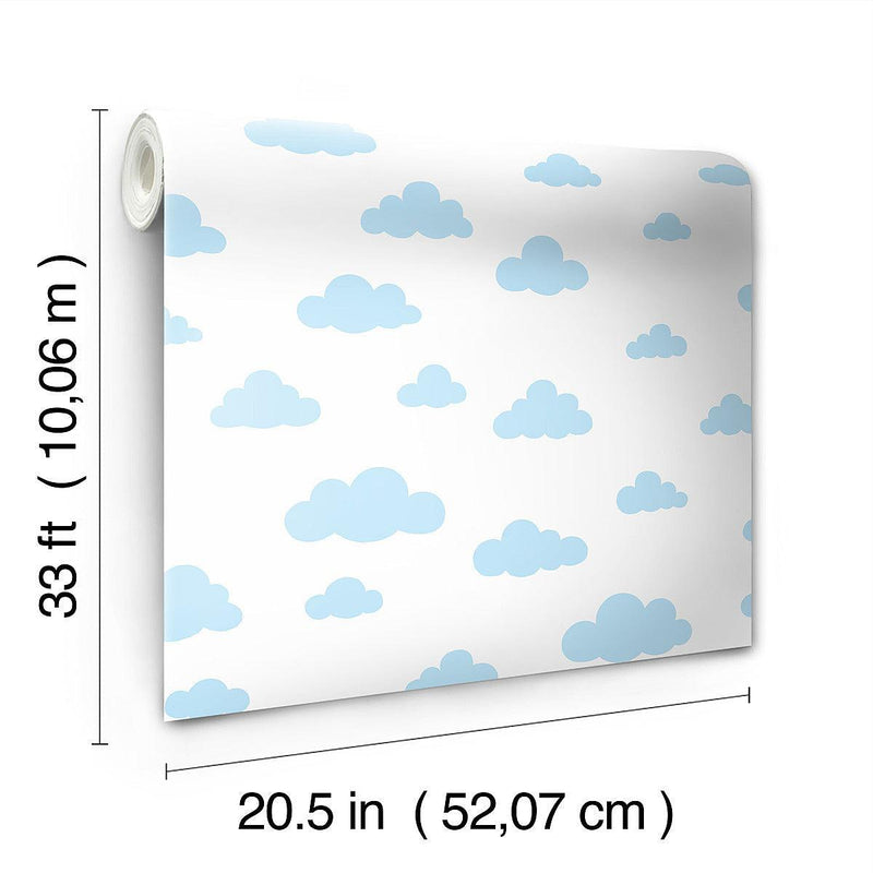 Wallpaper Disney Winnie the Pooh Cloud Wallpaper // Blue 