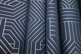 Wallpaper Diverging Diamonds Wallpaper // Navy 
