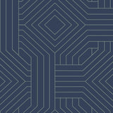 Wallpaper Diverging Diamonds Wallpaper // Navy 