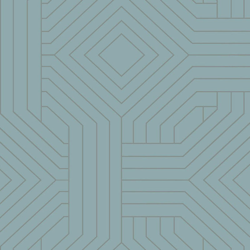 Wallpaper Diverging Diamonds Wallpaper Sample // Blue 8 x 10 