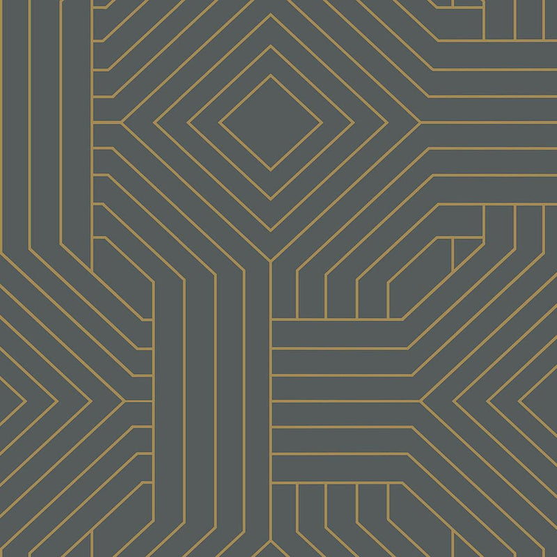 Wallpaper Diverging Diamonds Wallpaper Sample // Dark Grey 8 x 10 