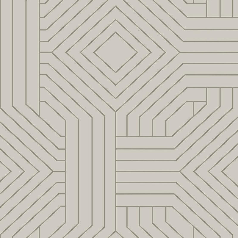 Wallpaper Diverging Diamonds Wallpaper Sample // Taupe 8 x 10 