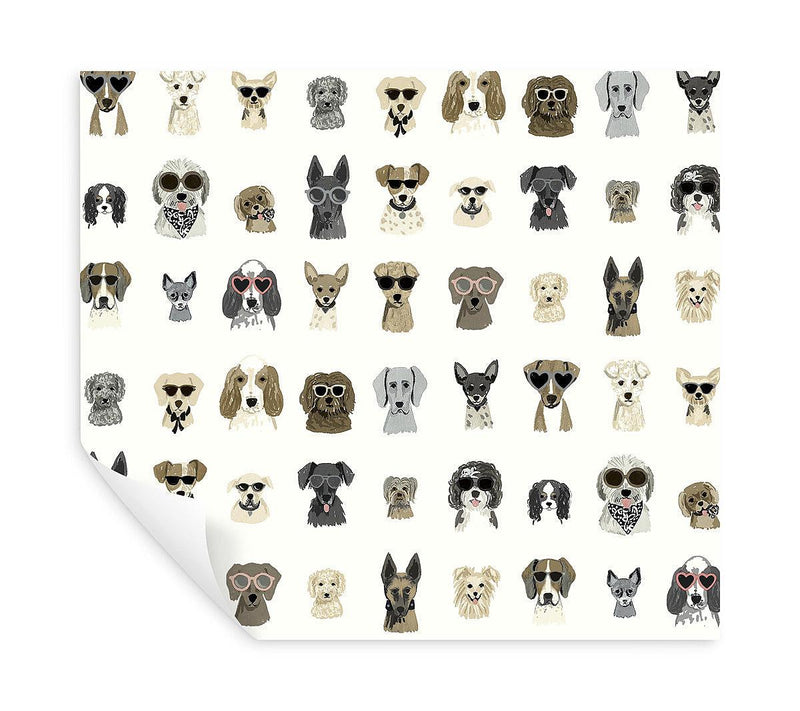 Wallpaper Dog Days Peel & Stick Wallpaper // Grey 