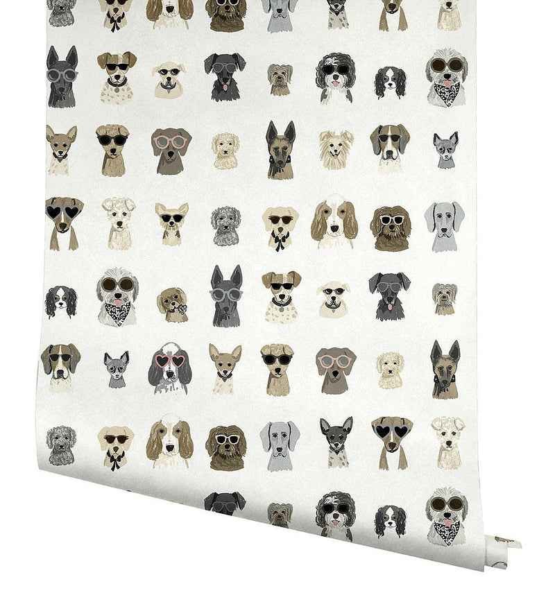 Wallpaper Dog Days Peel & Stick Wallpaper // Grey 