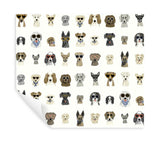 Wallpaper Dog Days Peel & Stick Wallpaper // Multi White 