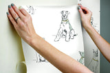 Wallpaper Dog's Life Peel & Stick Wallpaper // Silver & Gold 