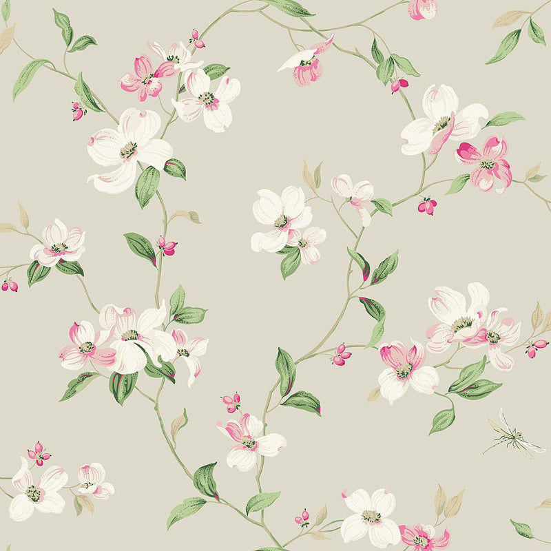 Wallpaper Dogwood Wallpaper Sample // Taupe 8 x 10 