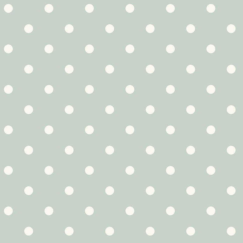 Wallpaper Dots on Dots Wallpaper Sample // Green & White 8 x 10 