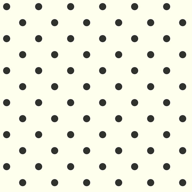 Wallpaper Dots on Dots Wallpaper Sample // White & Black 8 x 10 