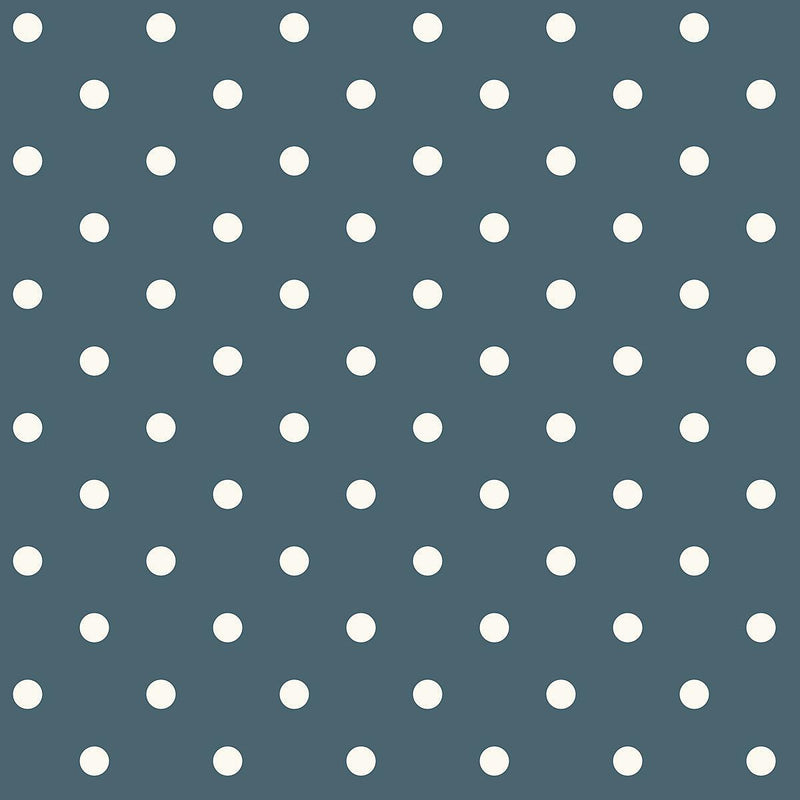 Wallpaper Dots on Dots Wallpaper Sample // White & Blue 8 x 10 