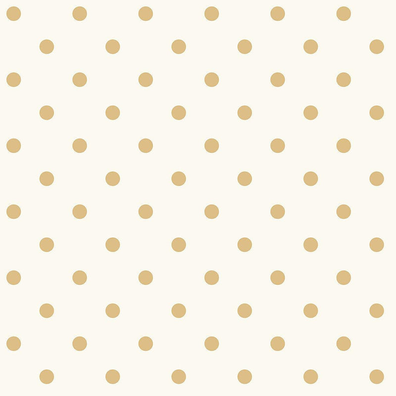Wallpaper Dots on Dots Wallpaper Sample // White & Yellow 8 x 10 