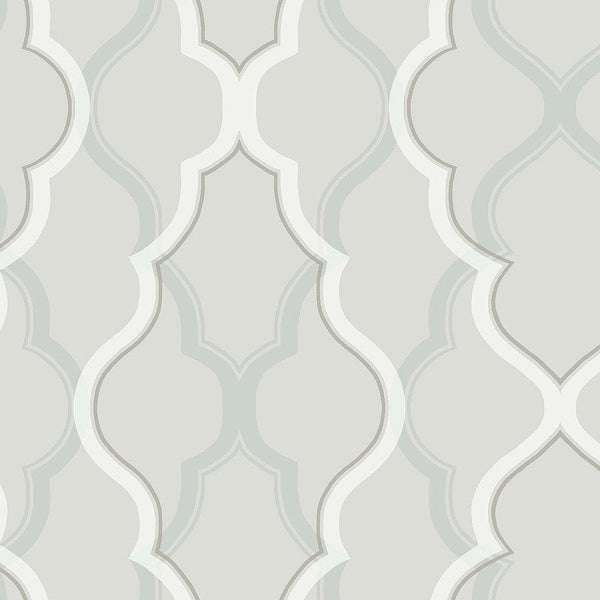 Wallpaper Double Damask Wallpaper // Silver 